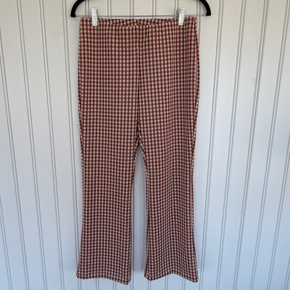 Altard state gingham flare pants hippy boho wide leg casual checkered pattern